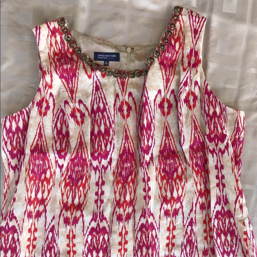 Sleeveless Linen Shirt (beaded)